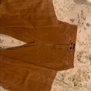 Mustard yellow, high rise corduroy bell-bottoms.